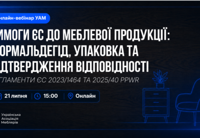 Вимоги ЄС до меблевої продукції: формальдегід, упаковка та підтвердження відповідності. Регламенти ЄС 2023/1464 та 2025/40 PPWR